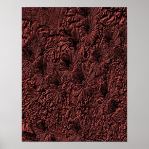 Poster Sculpté Texture Daisies Floral Art