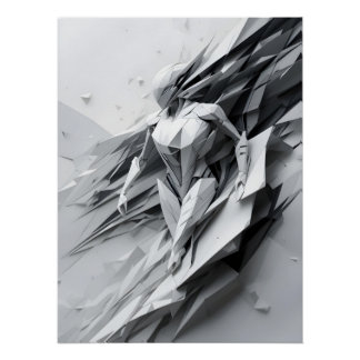 Poster Sculpture de mouvement Abstraite