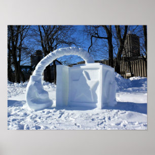 Poster Sculpture de neige, Québec, Canada