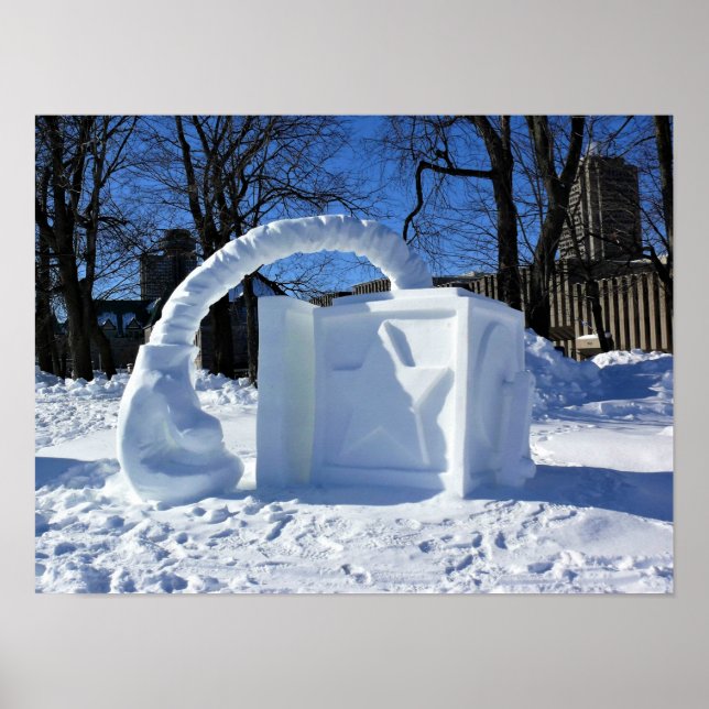 Poster Sculpture de neige, Québec, Canada (Devant)