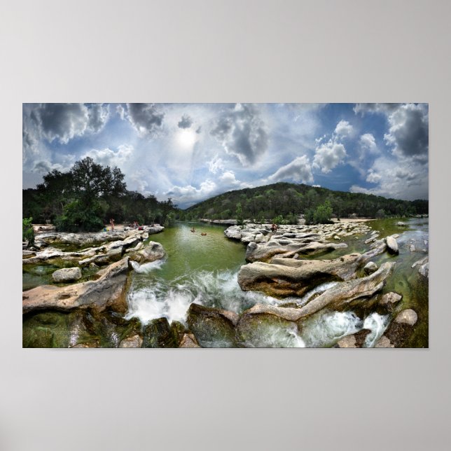 Poster Sculpture Falls 5 - Barton Creek à Austin Texas (Devant)