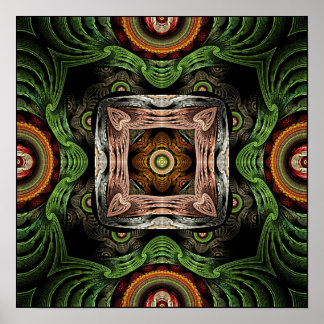 Poster Sculpture métallique Mandala