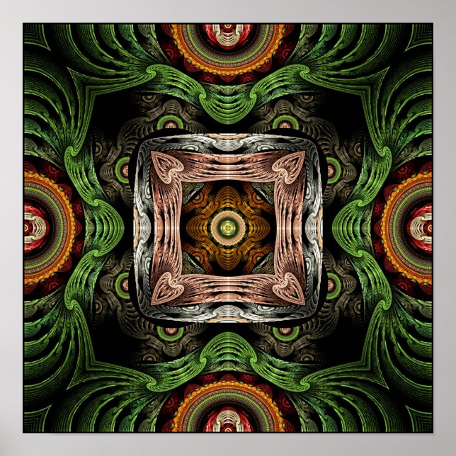 Poster Sculpture métallique Mandala (Devant)