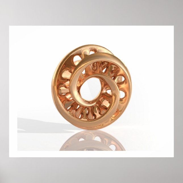 Poster Sculpture virtuelle Moebius Bright Gold B (Devant)