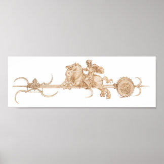 Poster Scythed Chariot, Léonard de Vinci