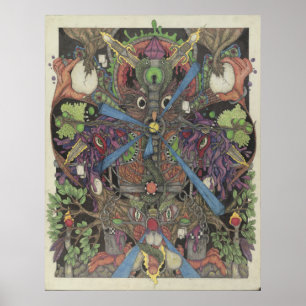 Poster Se dissoudre (Voyage dans l'oeil d'une chouette)