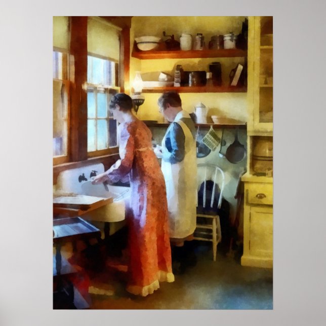 Poster Se Laver Après Le Dîner (Devant)