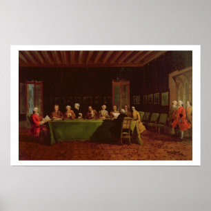 Poster Se réunir de diplomates (huile sur la toile)