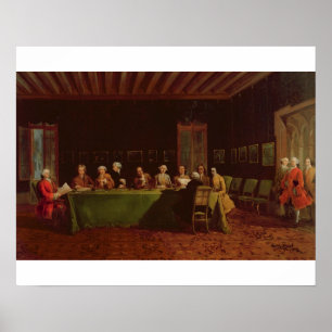 Poster Se réunir de diplomates (huile sur la toile)