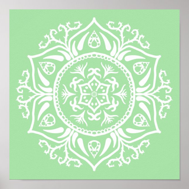 Poster Seafoam Mandala (Devant)