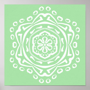 Poster Seafoam Mandala