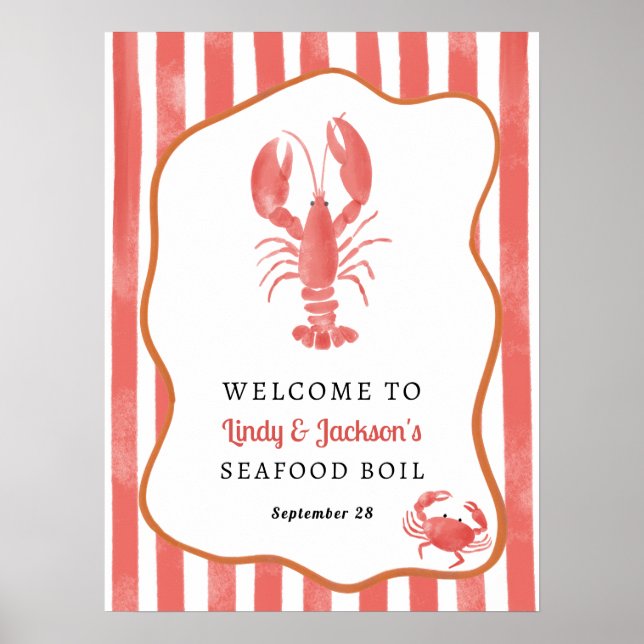 Poster Seafood Boil Welcome Foam Board (Devant)