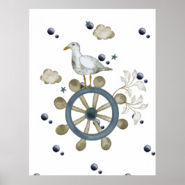 Poster Seagull Frappe Un Voyage