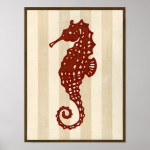 Poster Seahorse Silhouette