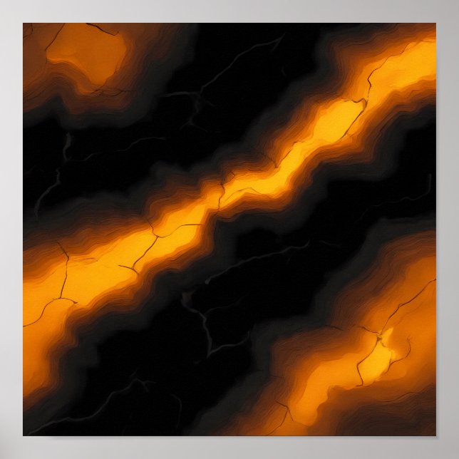 Poster Seamless High-Contrast Molten Tiling Pattern (Devant)