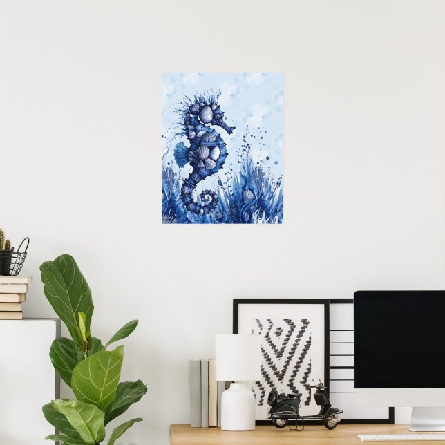 Poster Seashells Seahorse (Bureau à domicile)