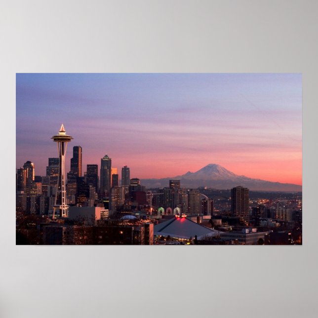 Poster Seattle depuis Kerry Park. (Devant)