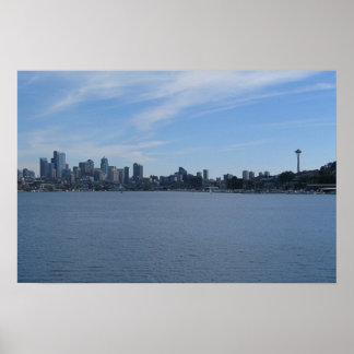 Poster Seattle et Lake Union
