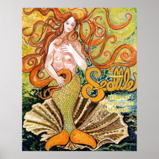 Poster Seattle Mermaid