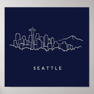 Poster Seattle Skyline