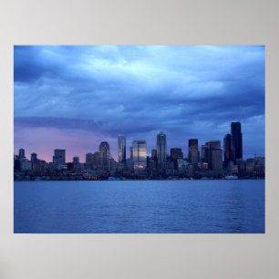 Poster Seattle sous des nuages