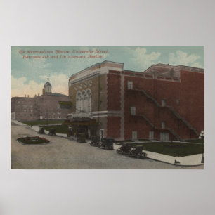 Poster Seattle, WA - Métropolitain