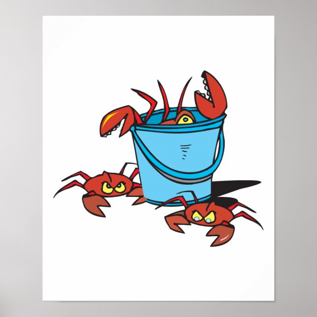 Poster seau de crabes (Devant)