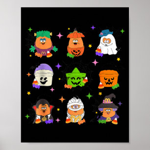 Poster Seau de repas de nuggets effrayants Halloween Poul