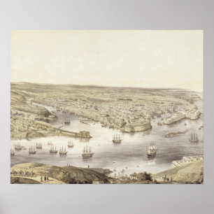 Poster Sébastopol dans toute sa gloire, 1848, gravé par