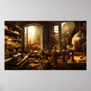 Poster Second Hand Shop 19e siècle