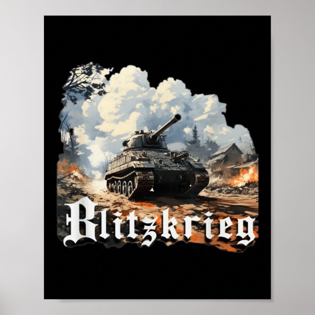 Poster Seconde Guerre mondiale Blitzkrieg (Devant)