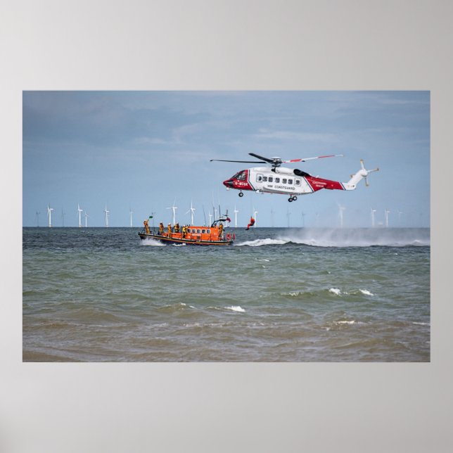 Poster Secourt maritime de Rhyl Air (Devant)