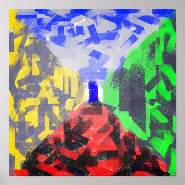 Poster Secret Room Art original Abstrait par Elizavella (Devant)