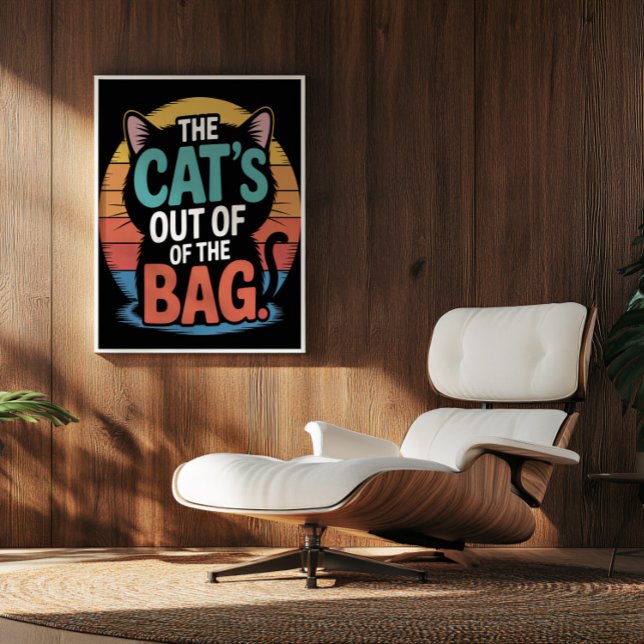 Poster Secret Silhouette Feline Sunset (Créateur téléchargé)