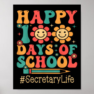 Poster Secrétaire Joyeux 100ème Jour De L'École Super App
