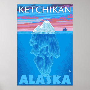 Poster Section transversale d'iceberg - Ketchikan, Alaska