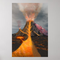 Section transversale du volcan