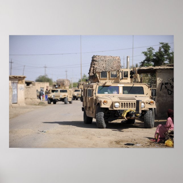 Poster Sécurité de Humvee pendant une patrouille (Devant)