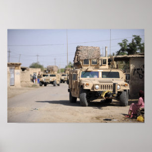 Poster Sécurité de la conduite de Humvee pendant une