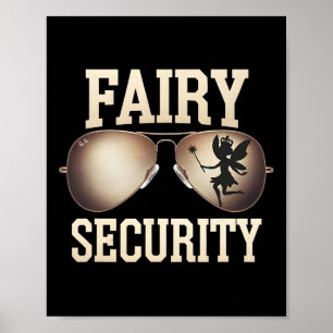 Poster Sécurité des fées Anniversaire Famille Costume d'H
