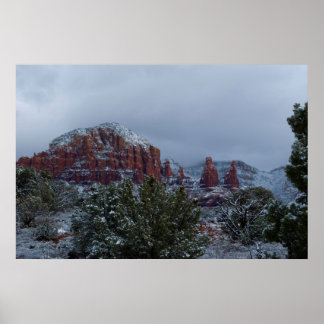 Poster Sedona Arizona avec neige 2789