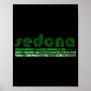 Poster Sedona arizona rétro vintage météo randonnée