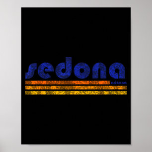 Poster Sedona arizona rétro vintage patiné randonnée