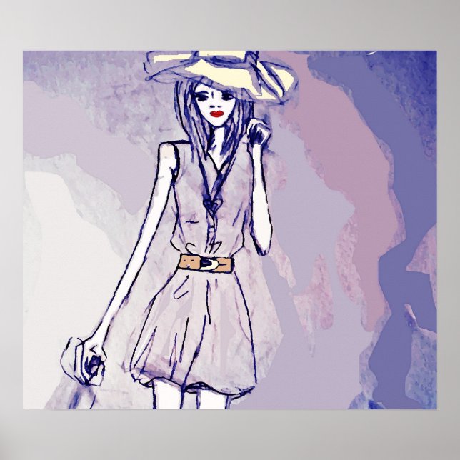 Poster Seeking Fashion Illustration (Vorne)