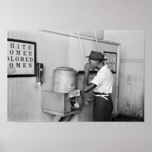 Poster Segregated Drinking Fountain 1939 - Civil Rights