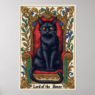 Poster Seigneur de la maison - Chat noir
