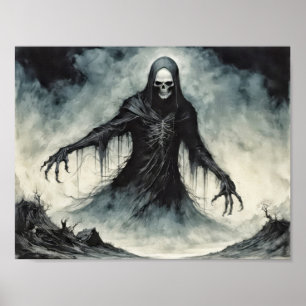 Poster Seigneur de la mort récoltant des âmes