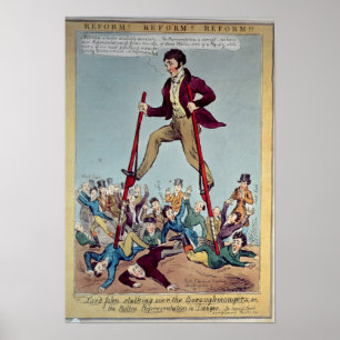 Poster Seigneur John Stalking au-dessus du Boroughmongers