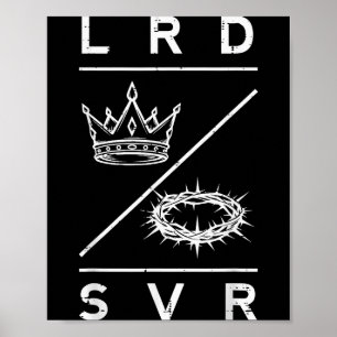 Poster Seigneur Sauveur Couronne Chrétien Dieu Jésus Bibl