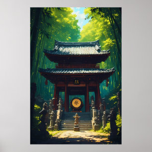 Poster "Seijaku no Mon" – Porte de la Tranquillité
